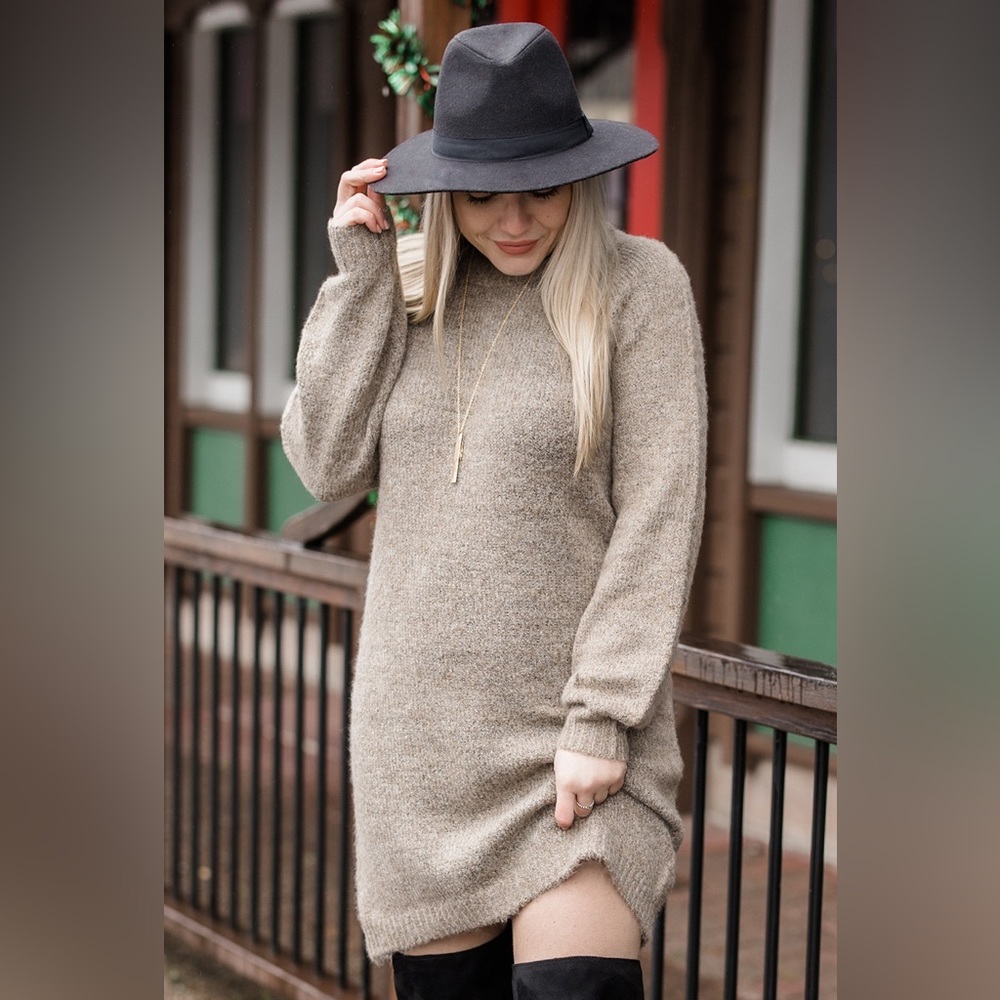 Only Women's soft Tan Sweater Dress